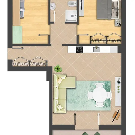 Nest Living - Evergreen Appartement *